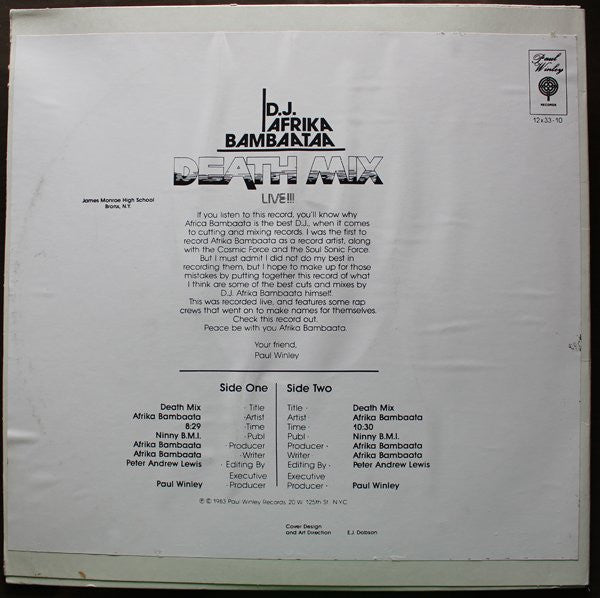 Release: Death Mix — Live!!!-Vinyl-US-None-12X33-10-5764055