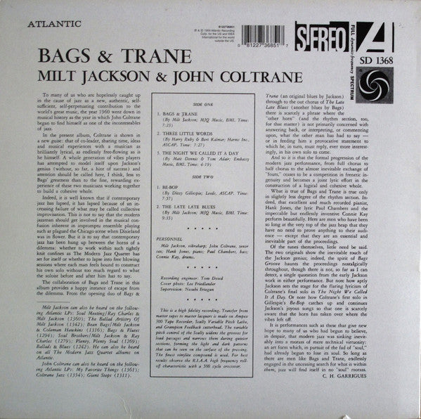 Release: Bags & Trane-Vinyl-None-None-SD 1368-1290564