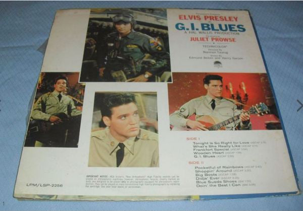 Release: G. I. Blues-Vinyl-US-1960-LPM-2256-3317575