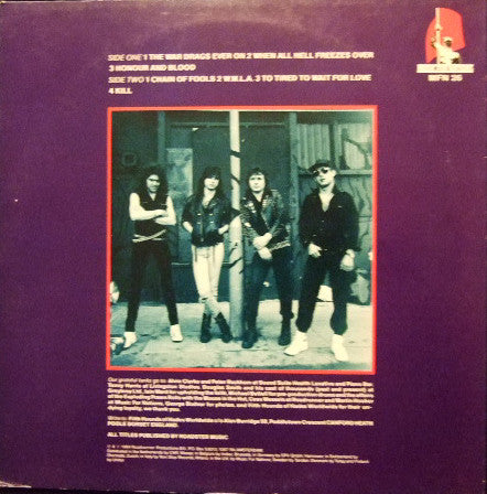 Release: Honour And Blood-Vinyl-UK & Europe-1984-MFN 26, MFN - 26-1406922