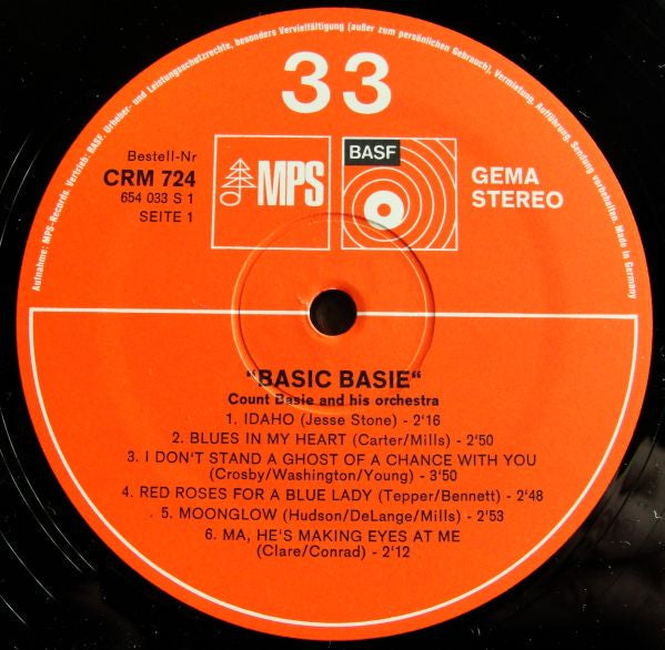 Release: Basic Basie-Vinyl-Germany-1971-CRM 724, CRM 724-2183534