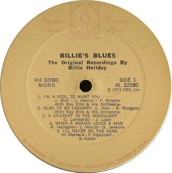 Master Release: Billie's Blues - The Original Recordings By Billie Holiday by Billie Holiday