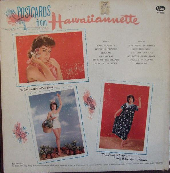 Release: Hawaiiannette - Annette Sings Songs Of Hawaii-Vinyl-US-1960-BV-3303-2164803