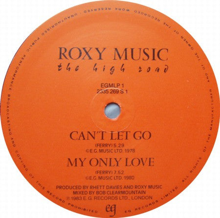 Master Release: The High Road by Roxy Music