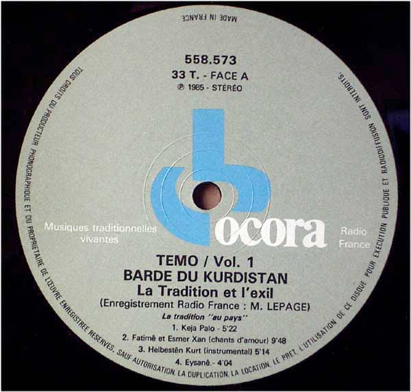 Barde Du Kurdistan / La Tradition Et L'Exil