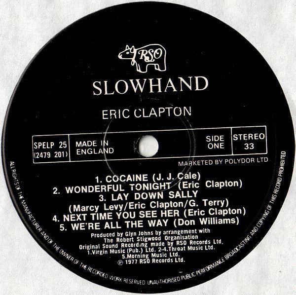 Release: Slowhand-Vinyl-UK-1983-SPELP 25, 2479 201-1925918