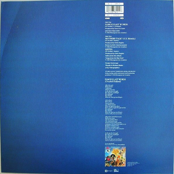 Master Release: Famous Last Words by Tears For Fears