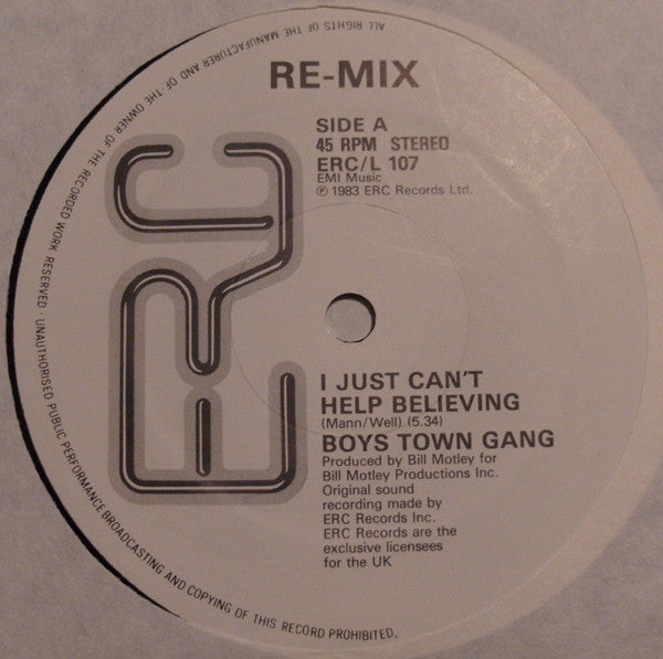 I Just Can't Help Believing (Re-mix)