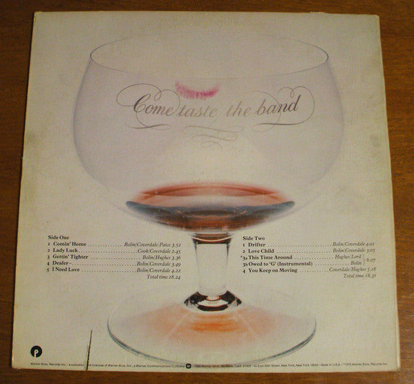 Release: Come Taste The Band-Vinyl-US-1975-PR 2895-10249756