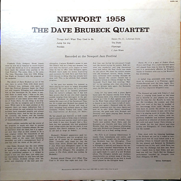 Release: Newport 1958-Vinyl-Japan-1975-SOPN-149-32841447