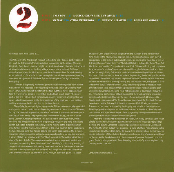 Live At The Fillmore East 1968