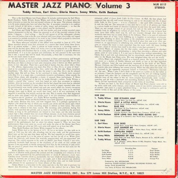 Master Jazz Piano Volume 3