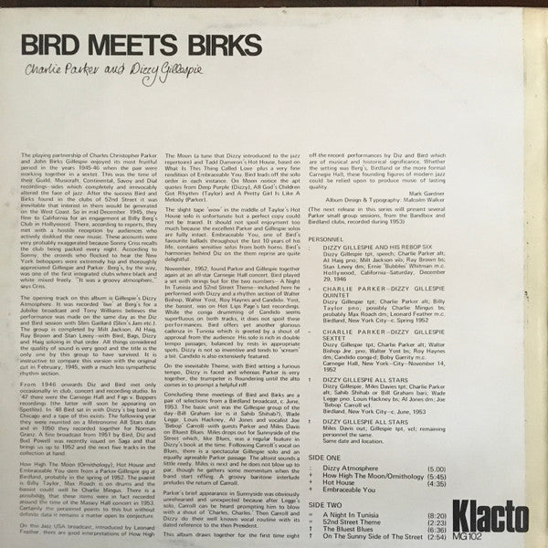 Master Release: Bird Meets Birks by Charlie Parker