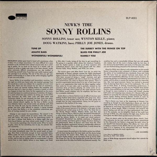 Release: Newk's Time-Vinyl-US-1968-BLP-4001-13775853