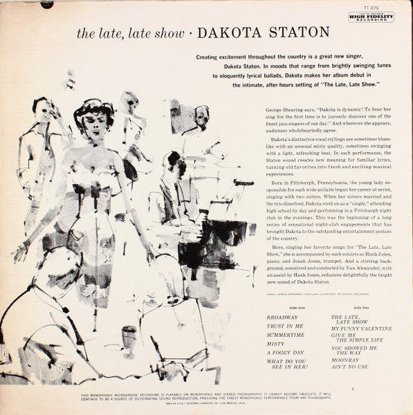 Release: The Late, Late Show-Vinyl-US-None-TT-876, TT 876-11696841