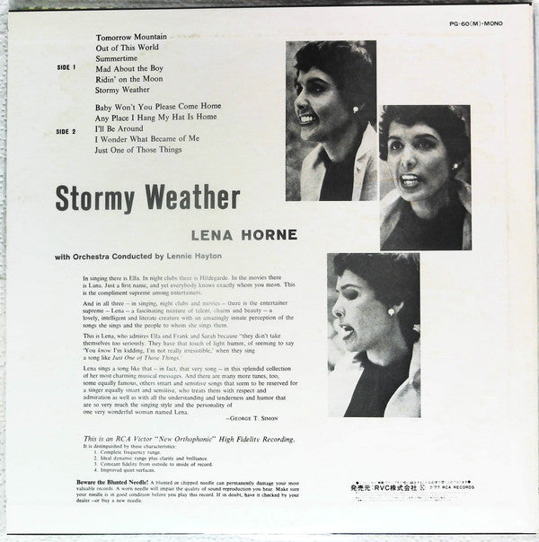 Release: Stormy Weather-Vinyl-Japan-1977-PG-60-13443226