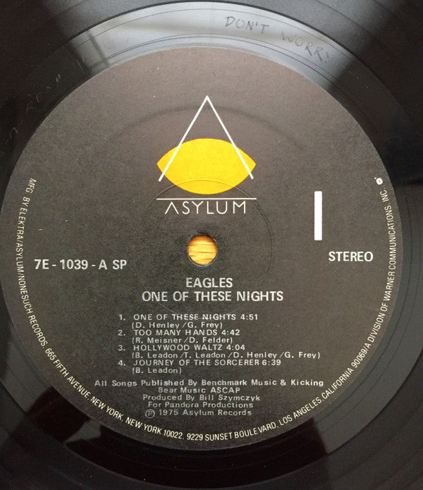 Release: One Of These Nights-Vinyl-US-None-7E-1039-A SP-14004479