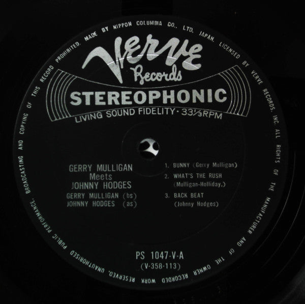 Gerry Mulligan Meets Johnny Hodges