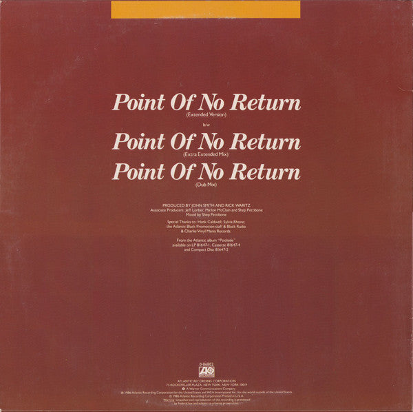 Master Release: Point Of No Return (Extended Version) by Nu Shooz