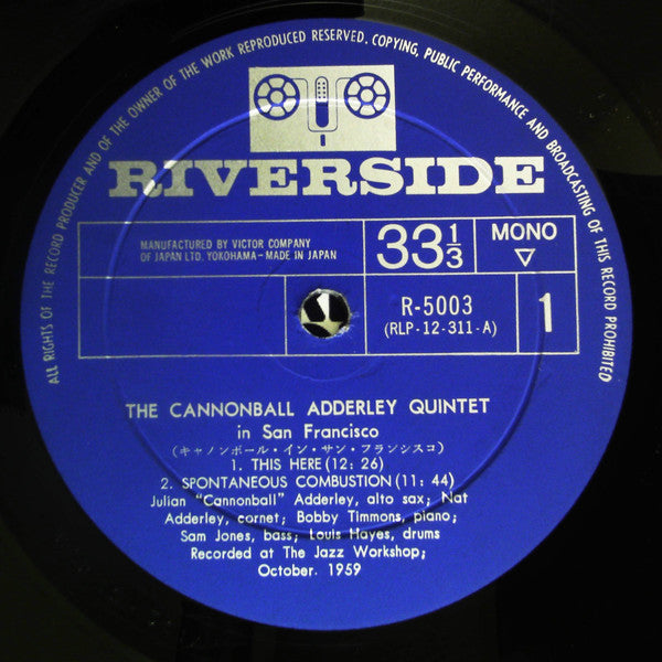 The Cannonball Adderley Quintet In San Francisco