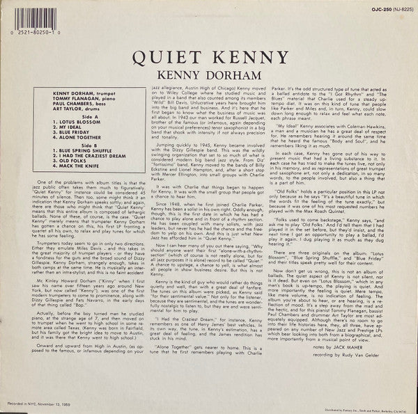 Release: Quiet Kenny-Vinyl-US-1986-OJC-250, NJ-8225-19456405