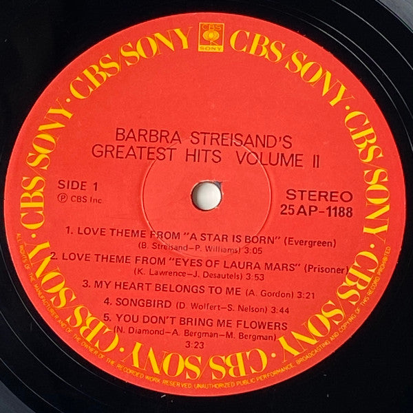 Barbra Streisand's Greatest Hits (Volume 2)