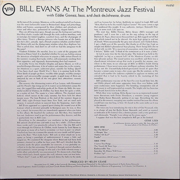 Release: At The Montreux Jazz Festival-Vinyl-US-1995-V6-8762, V6-8762-12133856