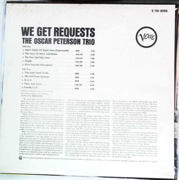 Release: We Get Requests-Vinyl-US-1968-V6-8606-23085332