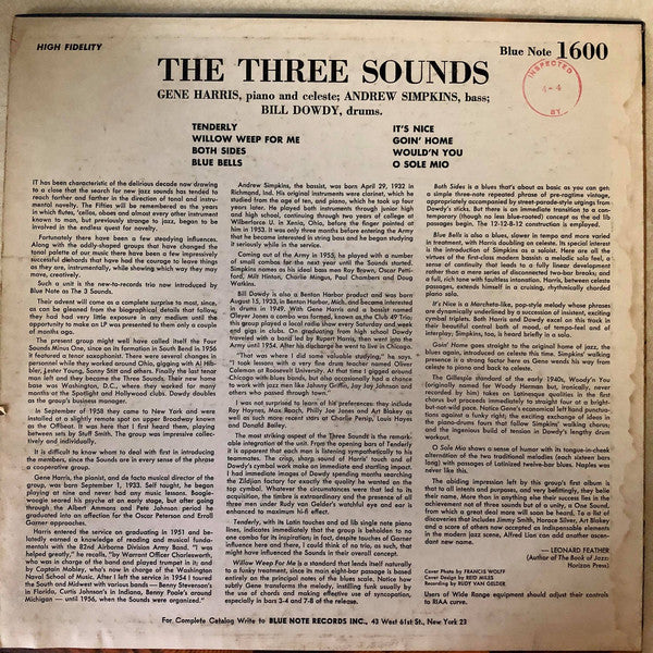 Release: The 3 Sounds-Vinyl-US-1962-BLP 1600, 1600-14934083