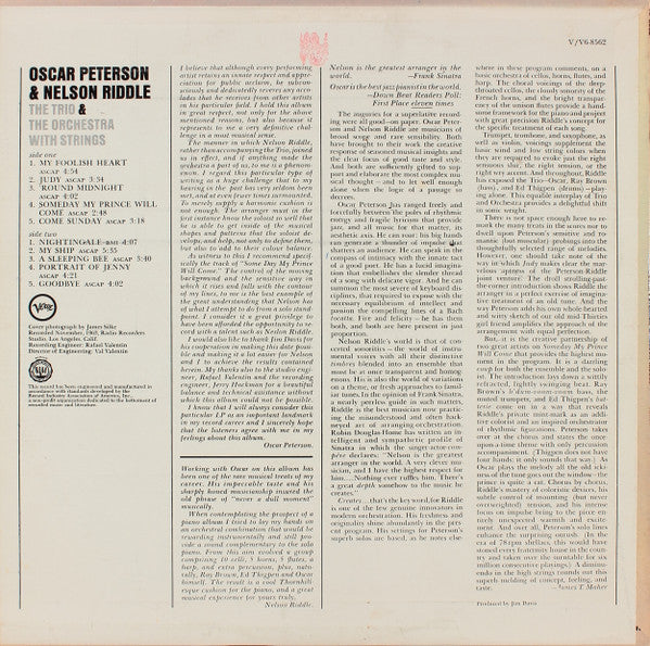 Release: Oscar Peterson & Nelson Riddle-Vinyl-US-1963-V6-8562, V/V6-8562-10090290