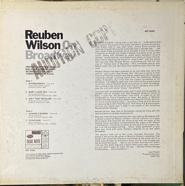 Master Release: On Broadway by Reuben Wilson