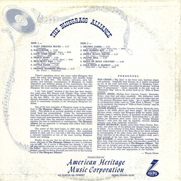 Release: The Bluegrass Alliance-Vinyl-US-1969-AH-LP21S-25821526