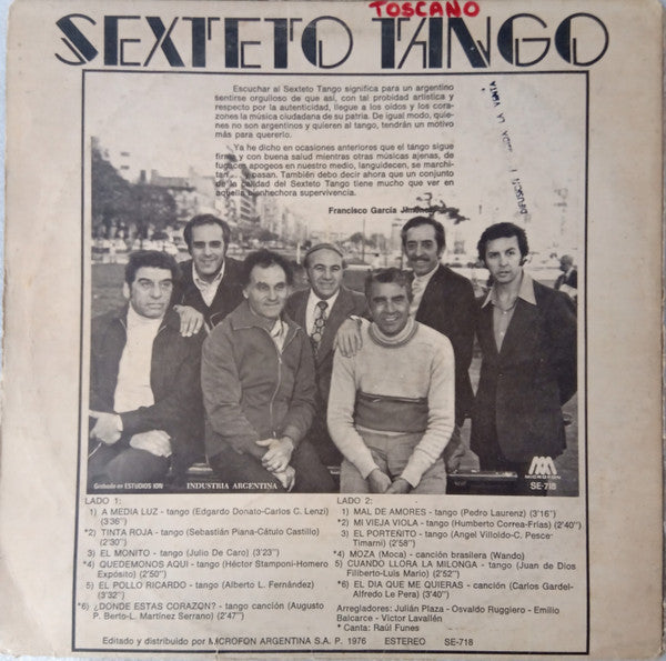 Release: Sexteto Tango-Vinyl-Argentina-1976-SE-718-11720407