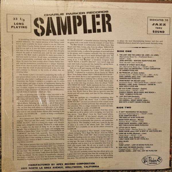 Master Release: Charlie Parker Record Sampler '66 by Various