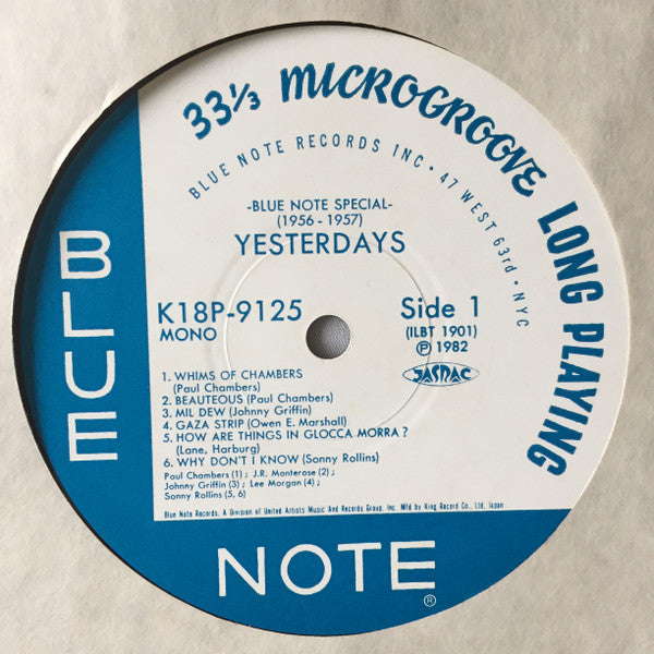 Yesterdays - Blue Note Special 1956 - 1957