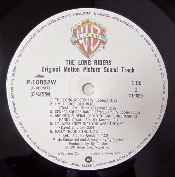 Release: The Long Riders (Original Sound Track)-Vinyl-Japan-1980-P-10852W-11891520