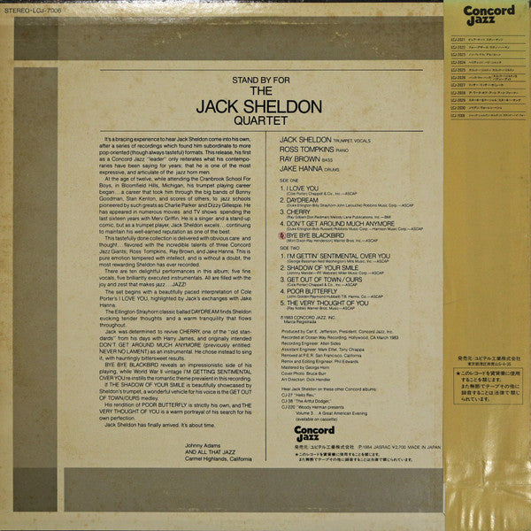 Master Release: Stand By For by The Jack Sheldon Quartet