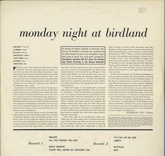 Monday Night At Birdland