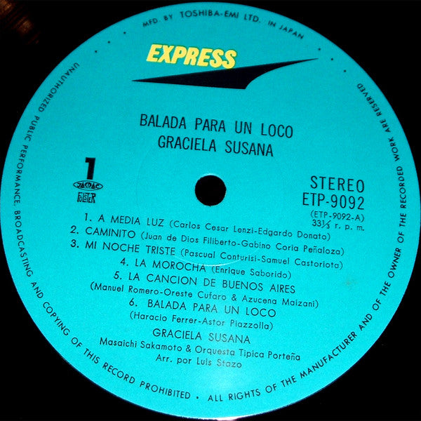 Release: Balada Para Un Loco-Vinyl-Japan-1973-ETP-9092-22924001