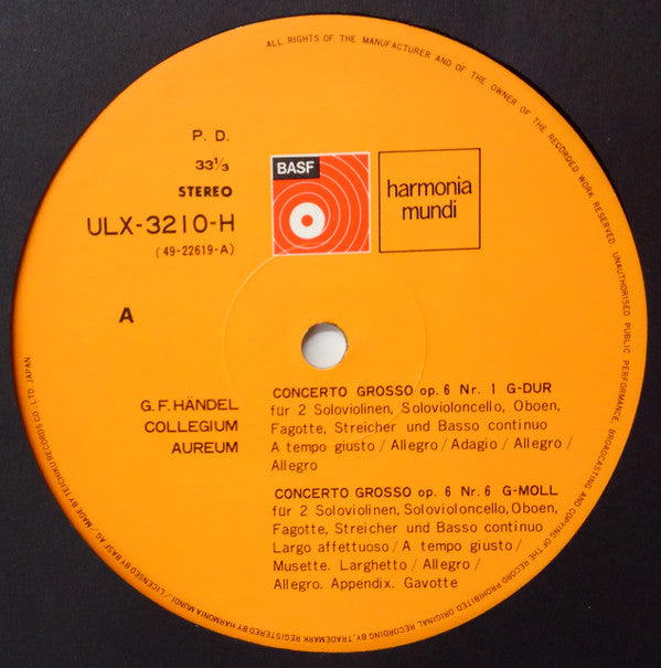 Release: 12 Concerti Grossi, Op. 6 -Vinyl-Japan-None-ULX-3210-H-20961091
