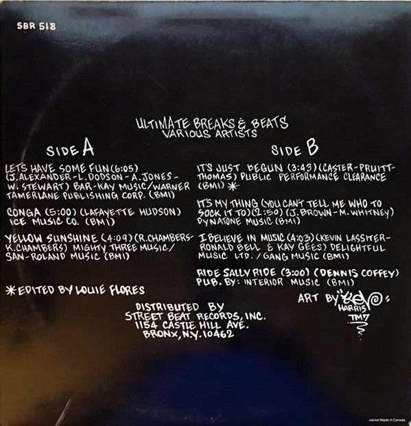 Release: Ultimate Breaks & Beats-Vinyl-US-1988-SBR 518-14203800
