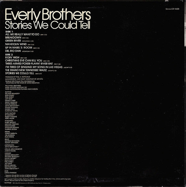 Release: Stories We Could Tell-Vinyl-US-1972-LSP-4620, 5/LSP4620-12359314