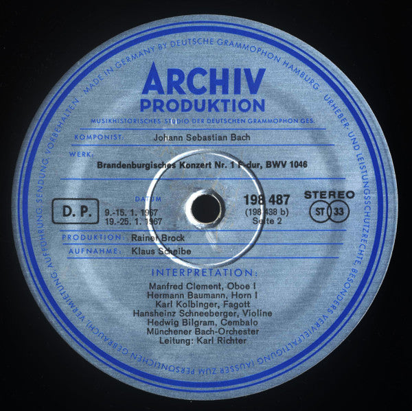 Brandenburgische Konzerte (1) (Nr. 6 B-Dur, BWV 1051 · Nr. 3 G-Dur, BWV 1048 · Nr. 1 F-Dur, BWV 1046)