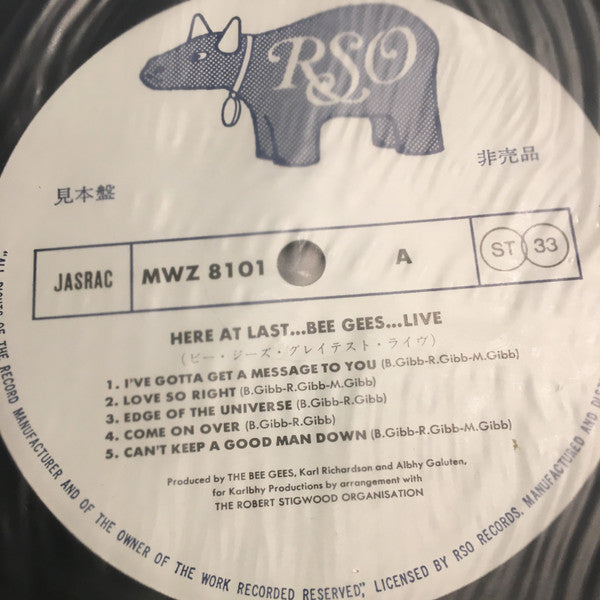 Release: Here At Last - Live-Vinyl-Japan-None-MWZ 8101~2-15298042