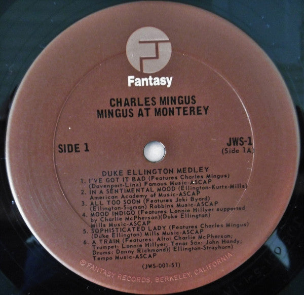 Release: Mingus At Monterey-Vinyl-US-None-JWS 001, JWS 002-18691831