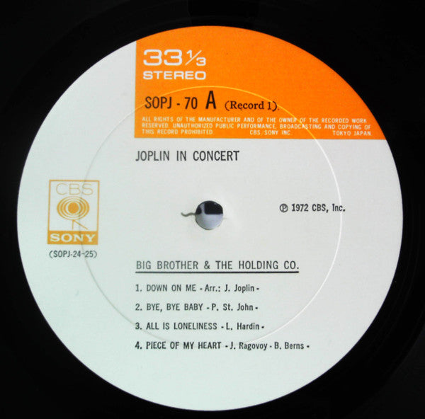 Release: Joplin In Concert-Vinyl-Japan-1973-SOPJ-70-71-25753462
