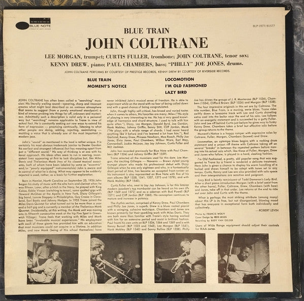 Release: Blue Train-Vinyl-US-1975-BST 81577, BLP 1577-30532249