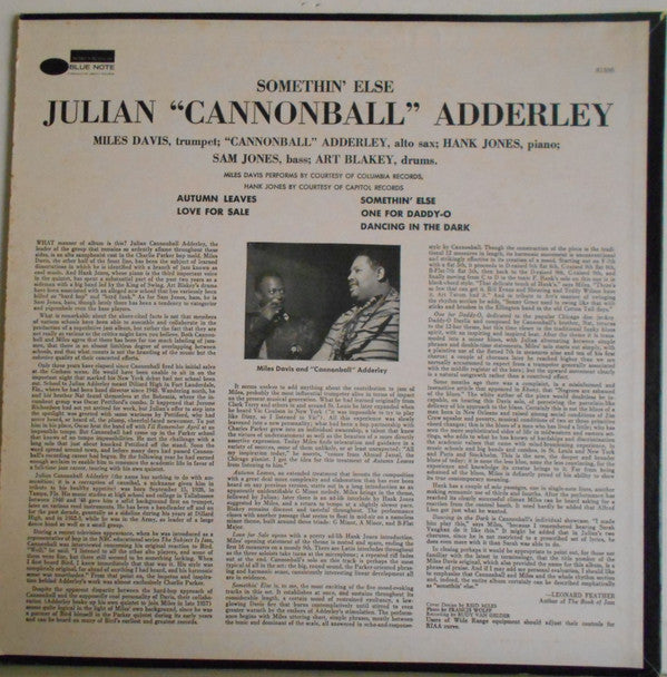 Release: Somethin' Else-Vinyl-US-1973-BST 81595, BLP 1595, 81595, BST-81595-12952626