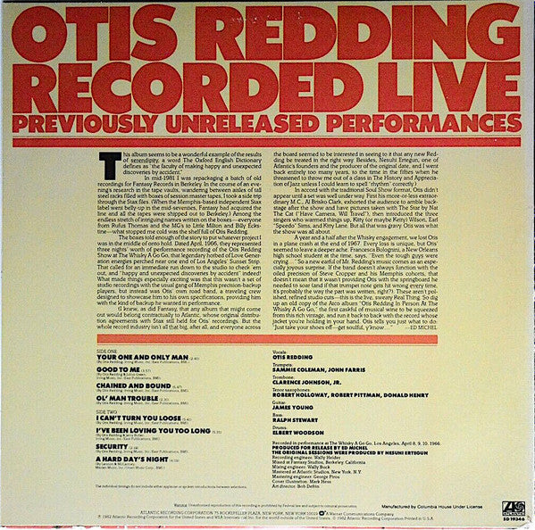 Recorded Live (Previously Unreleased Performances)