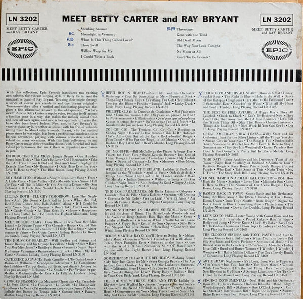 Release: Meet Betty Carter And Ray Bryant-Vinyl-US-1956-LN 3202-10248870